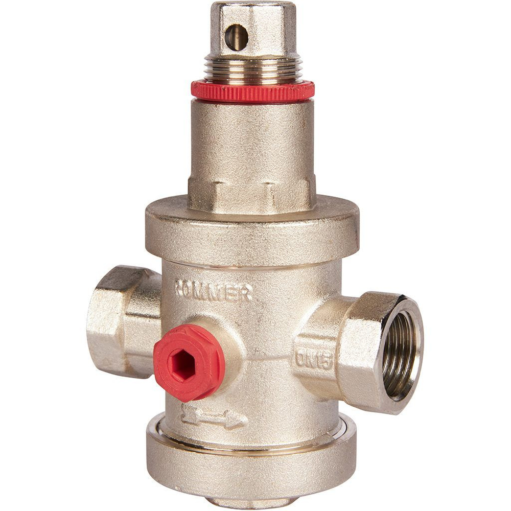 Редуктор давления PN25 1/2" вн/вн с выходом под манометр ROMMER (RVS-0008-000015)