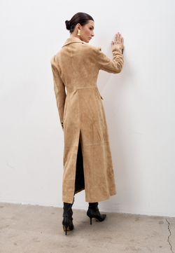 Тренч из натуральной замши