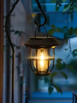 Фонарь кемпинговый на солнечной батарее / Уличный светильник всесезонный с датчиком движения/ 3 вида крепления