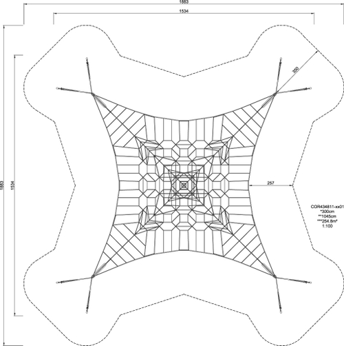 Тросовая конструкция пирамидальная