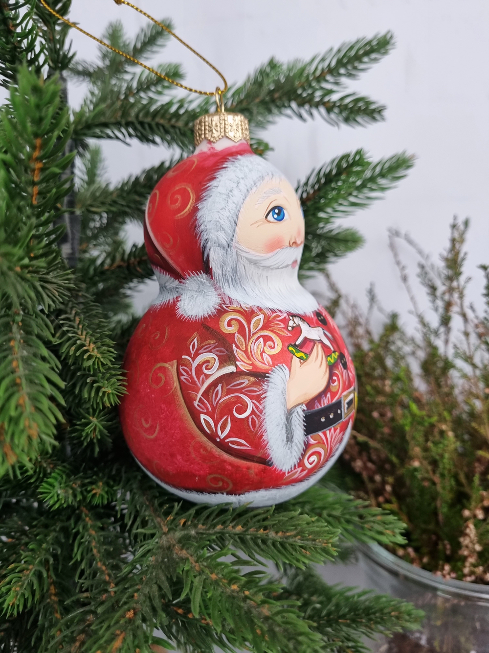 Игрушка Стеклянная Дед мороз