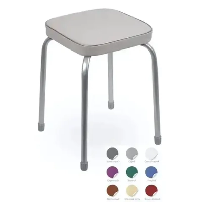 Табурет Фабрик 3' на 4-х опорах (квадрат сидение 320*320) слоновая кость