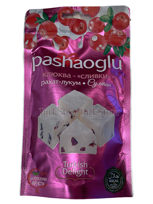 Рахат-лукум Pashaoglu Султан с клюквой со вкусом сливок 150 гр