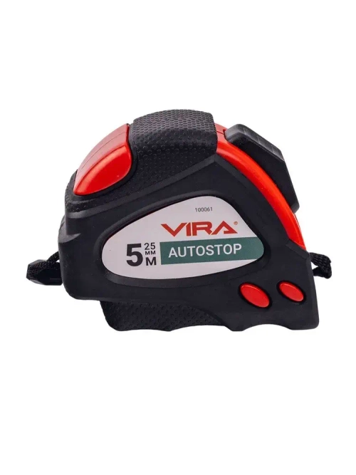 Рулетка 5 м х 25 мм с автостопом и магнитным зацепом VIRA