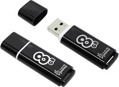 Флеш-накопитель 8 Gb Smartbuy Glossy Black