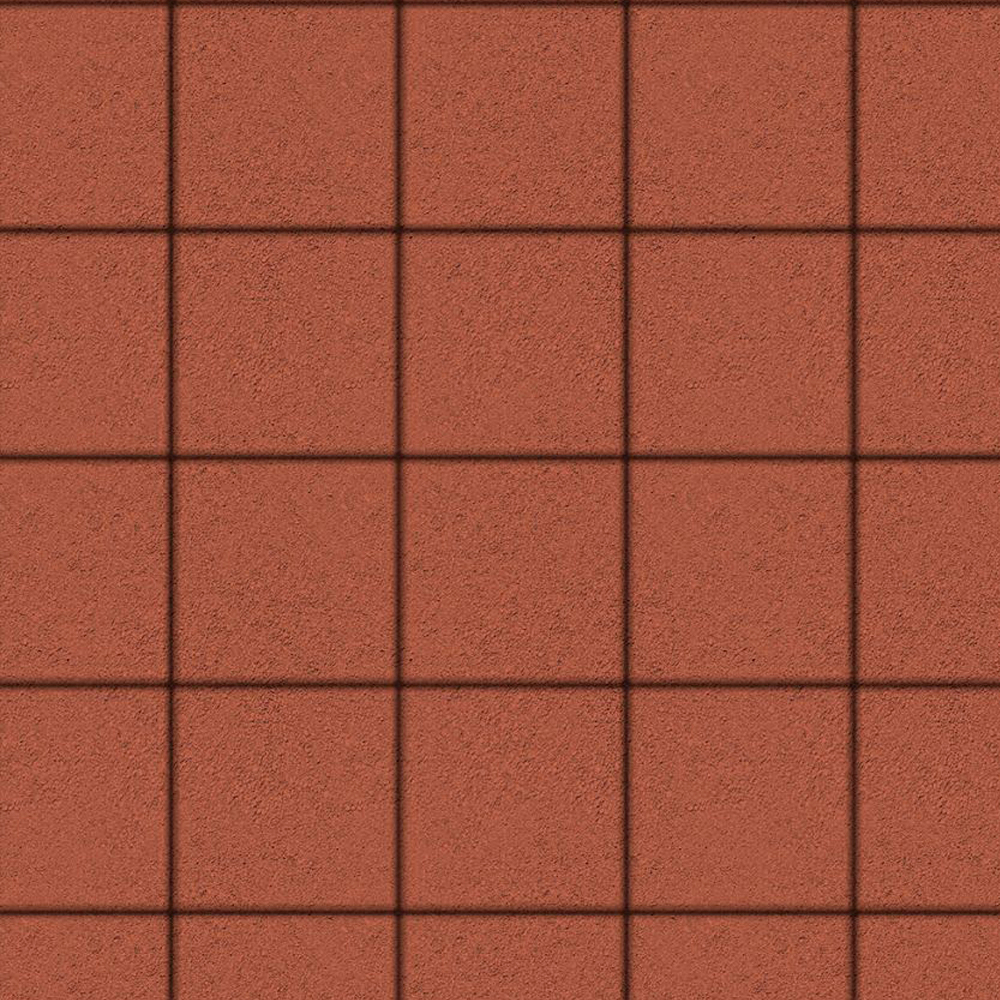 Тротуарная плитка КВАДРАТ 200х200 мм - Стандарт Красный