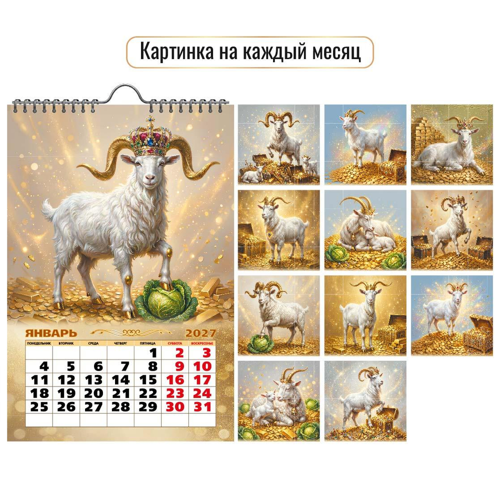 Календарь на ригеле 2027 "Символ года" 10359 (Квадра)