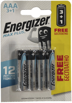Батарейка ENERGIZER LR03 Max Plus алкалиновая блистер  4шт