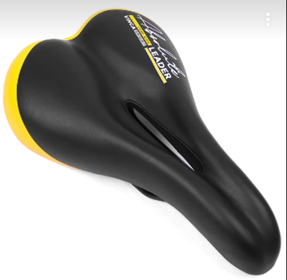 Седло, 270*170мм, Absolute,черное с желтым, Vinca Sport VS 106 black/yellow