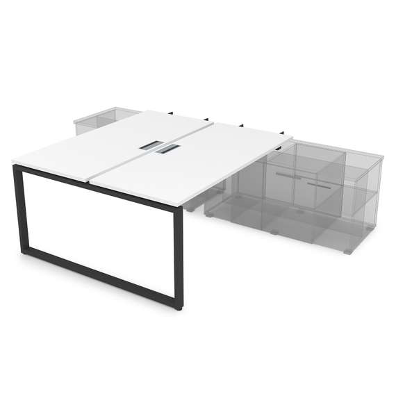 СПБН-О.975 Стол системы БЕНЧ, на 2 рабочих места, для крепления на тумбу,начальный (1800*1435*750)