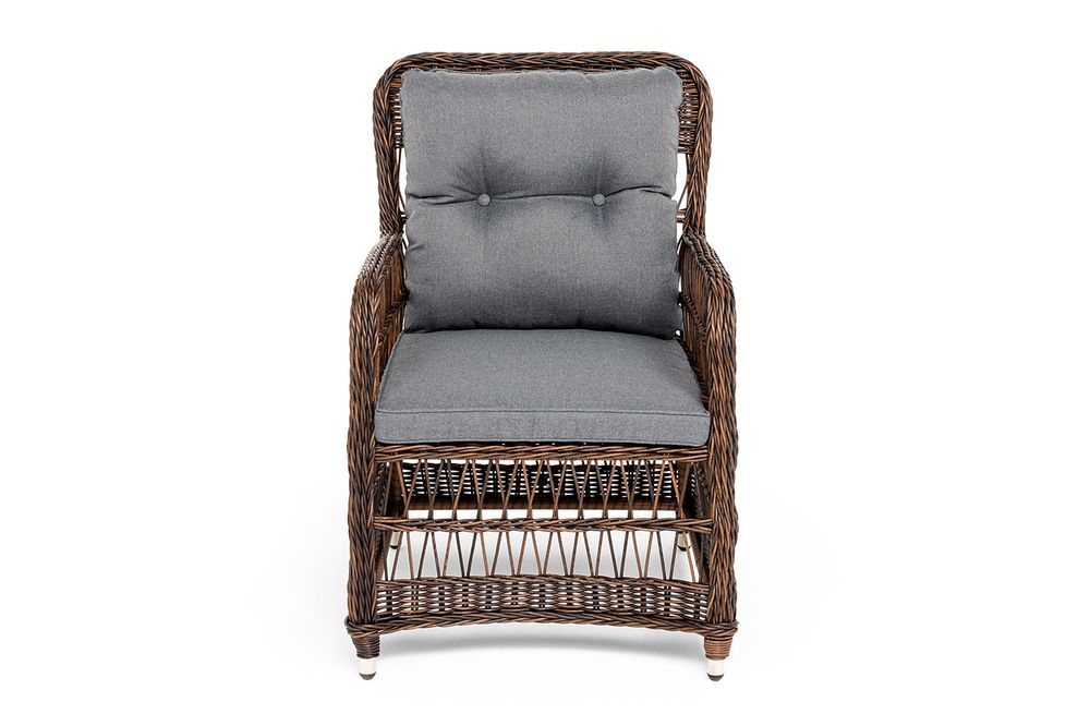 "Цесена" кресло плетеное из искусственного ротанга, цвет коричневый