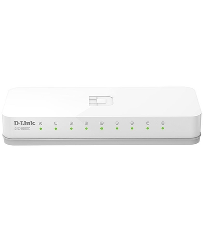 D-Link DES-1008C/B1A Неуправляемый коммутатор с 8 портами 10/100Base-TX и функцией энергосбережения