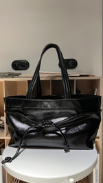 Сумка Madlen black raven (черный лак)