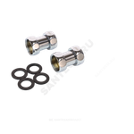 Соединитель для полотенцесушителя Ду 32 1 1/4"x1 1/4" нак/гайка прямой хром Элит-Металл SMT730SCH1212 ..