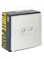 FORTE&PIANO Розетка компьютерная двойная RJ45 кат.5E FP233 белый IEK