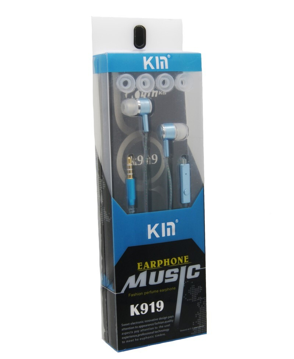 Наушники с микрофоном KIN K919 (синий)
