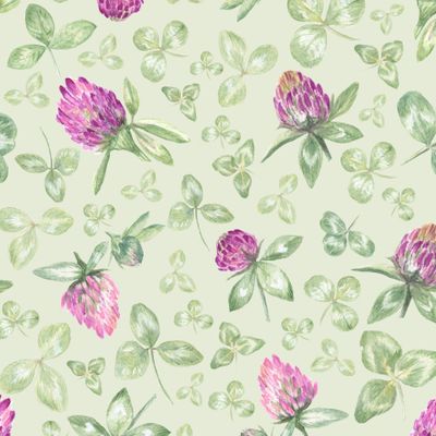 Нежный клевер (на светло-зеленом) / Gentle Clover (on light green)