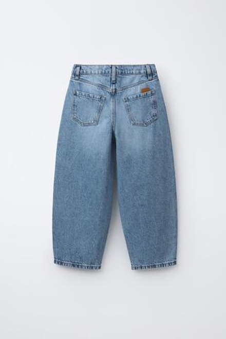 ZARA ДЖИНСЫ BALLOON, СИНИЙ