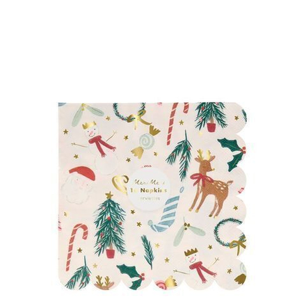 Салфетки большие "New Year Motif" 16 шт