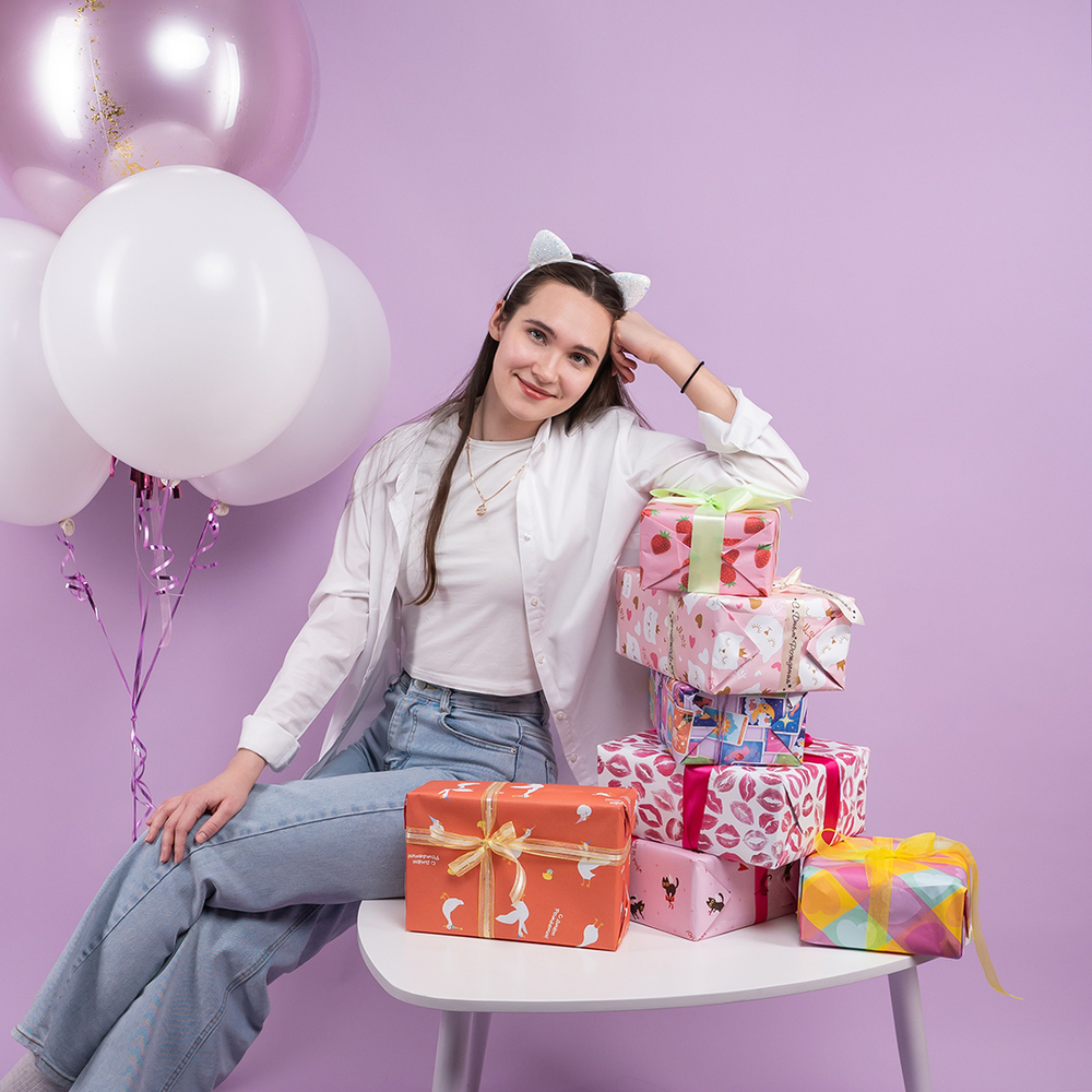 Упаковочная бумага 80гр (0,7*1 м) Гусята и утята