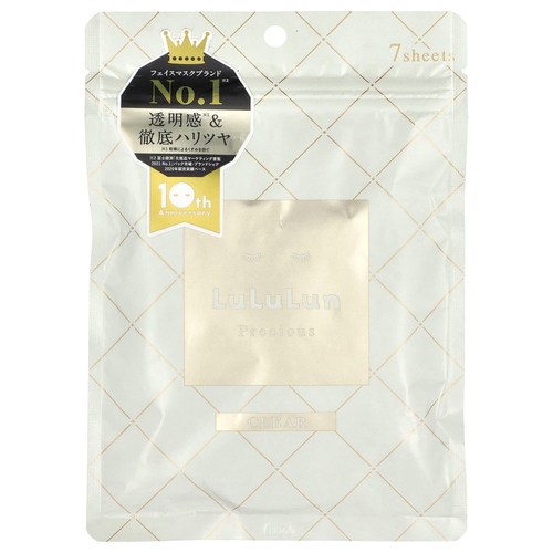 Lululun, Precious Clear, тканевая маска для лица, белая 4KS, 7 шт., 108 мл (3,65 жидк. унц.)
