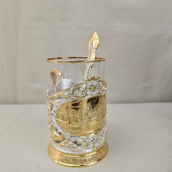 Подстаканник Москва с позолотой