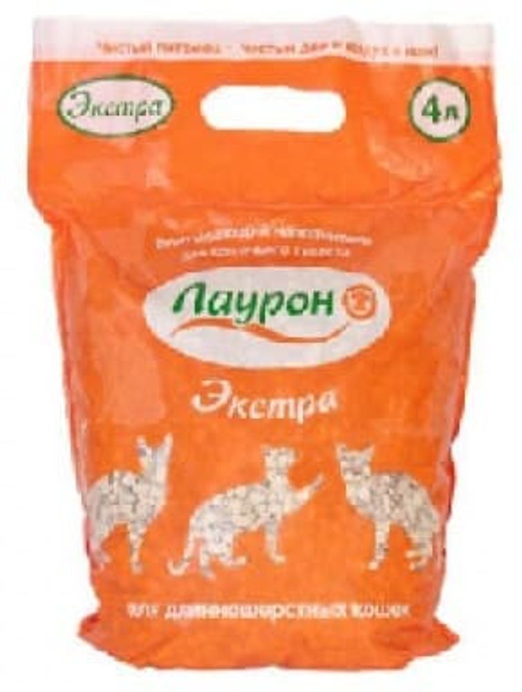 Лаурон "Экстра"  4л (пэт.пакет) впит. наполнитель д/кошек