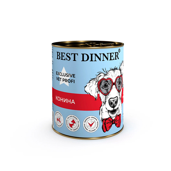 Влажный корм Best Dinner GastroIntestinal Конина 340г для собак с 6 мес.с чувств.пищ-ем