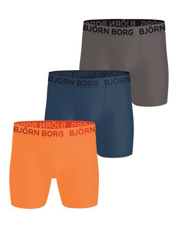 Мужские спортивные боксеры Björn Borg Sports Microfiber 3P - blue/orange/grey