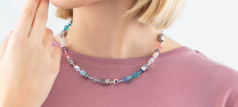 Колье Coeur de Lion Blue-Rose 4023/10-0719