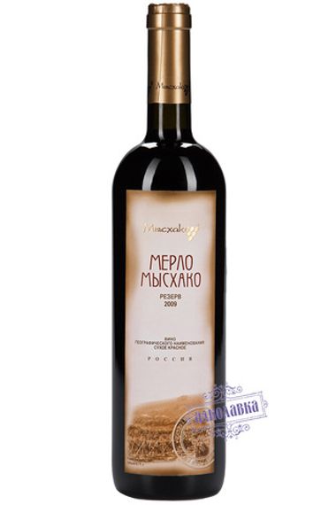 Мысхако. Вино Мерло красное сухое. 0,75 Л