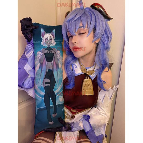 Мини дакимакура фурри Летучая мышь девочка арт. M1191, 60х20 см