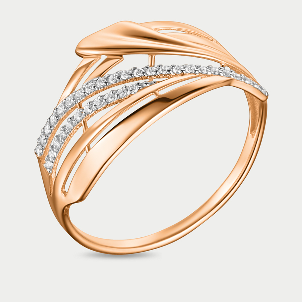 Кольцо женское из розового золота 585 пробы с фианитами (арт. 70171100)