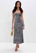 Платье мидакси с пайетками