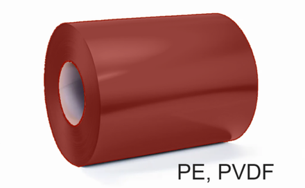 Штрипс 0,8 мм RAL3003 Бордо PVDF гарантия 20 лет алюминиевый для кровли