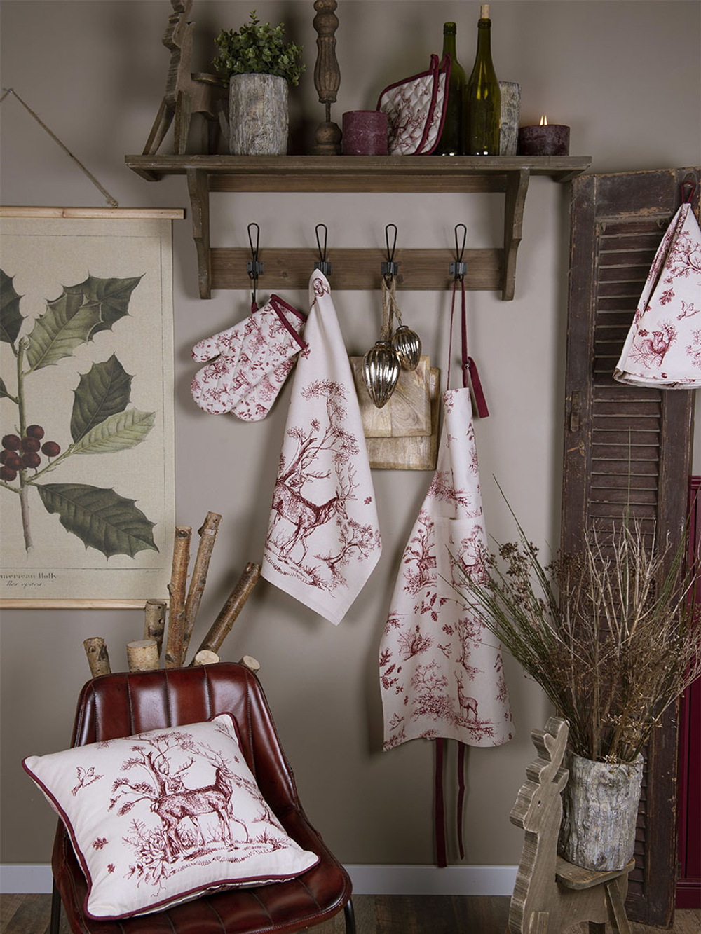 Прихватка-варежка "Лес" 18x30 см