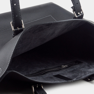 Сумка Shopper Vintage из кожи теленка, черного цвета