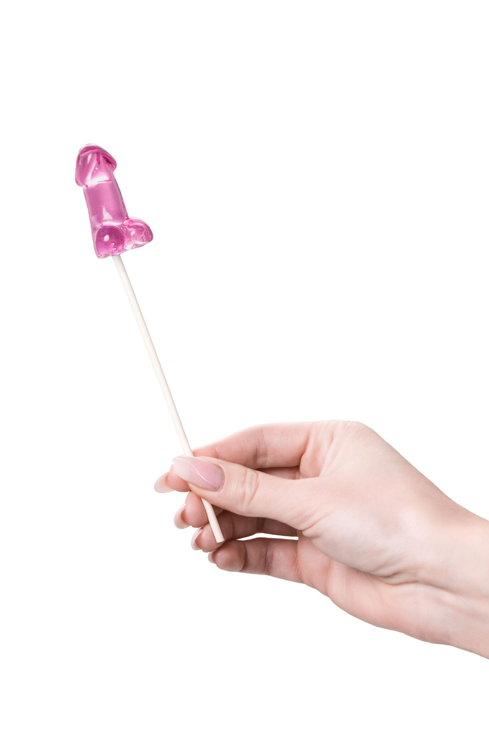 Набор из 2 мини-леденцов в форме члена со вкусом айриш крим (Цвет: розовый)