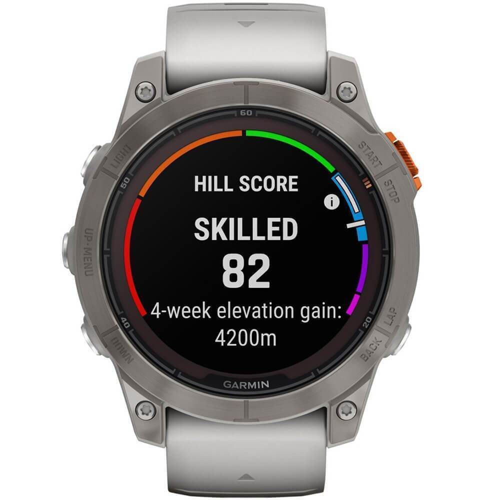 Умные часы Garmin FENIX 7 PRO Sapphire Solar 47 мм титановый серый с серо-оранжевым ремешком