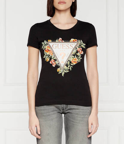 Футболка TRIANGLE FLOWERS GUESS - черный(W4GI24 J1314)
