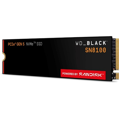 Твердотельный накопитель SSD 2Tb Western Digital Black SN8100 M2.2280 PCIe 5.0, 14900MBs/14000MBs, TBW 2400