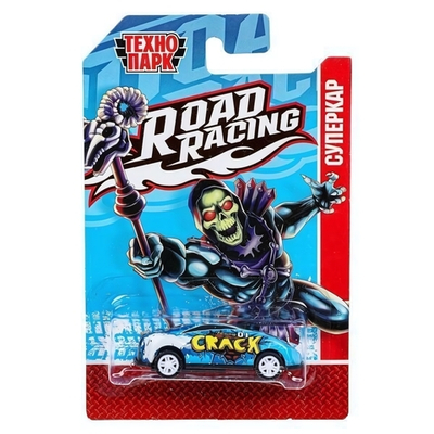 Модель ин. мет. "Road Racing Скелет Суперкар" 6,5см. в ассортименте, блистер RR-7-2293781-PRE-R (Тех