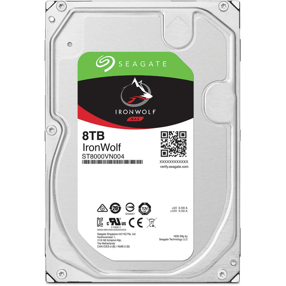 Жесткий диск Seagate IronWolf NAS HDD 3.5" SATA 8Tb, 7200 rpm, 256Mb buffer, 512e