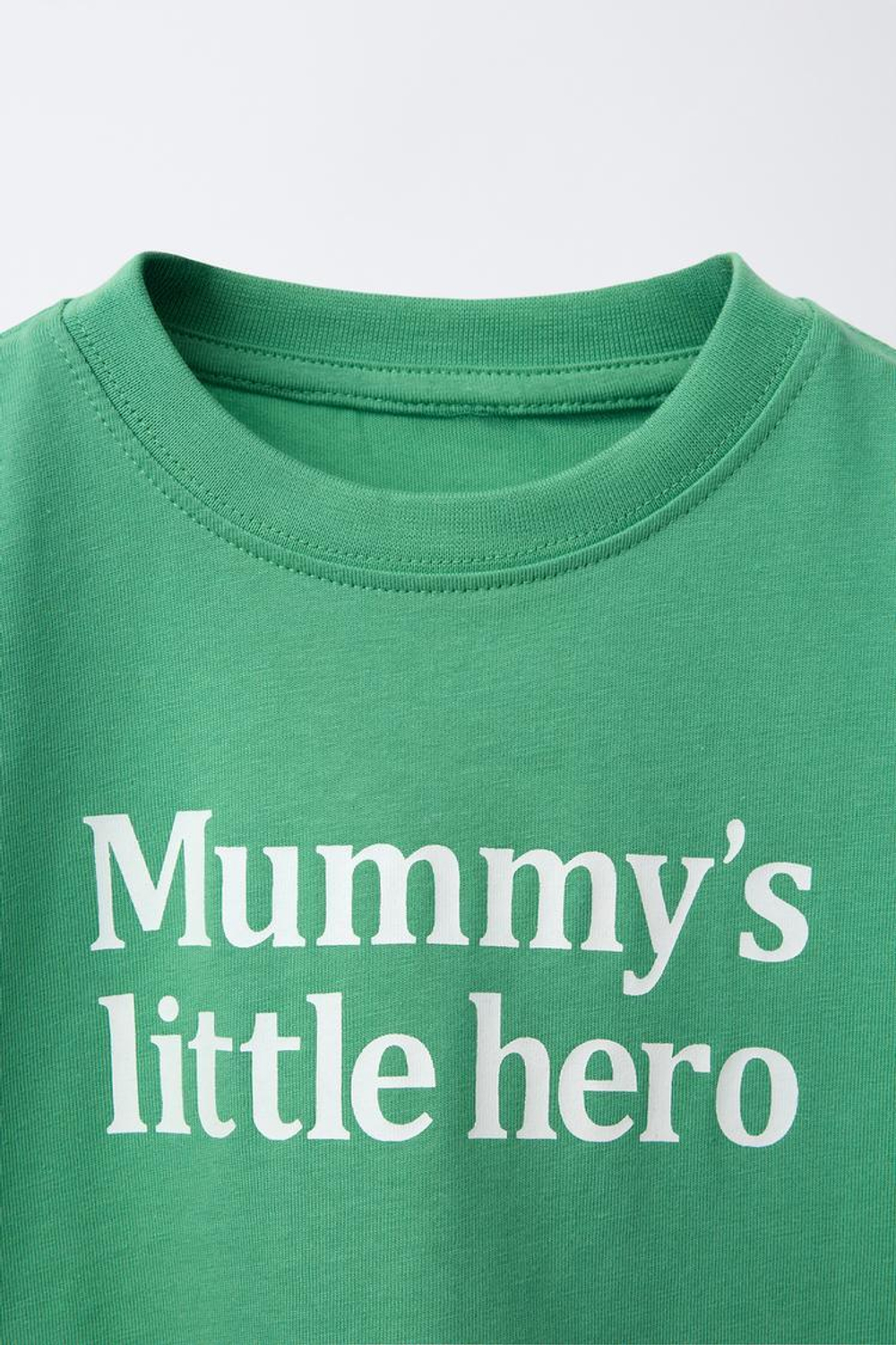 ZARA ФУТБОЛКА С НАДПИСЬЮ, ЗЕЛЕНЫЙ