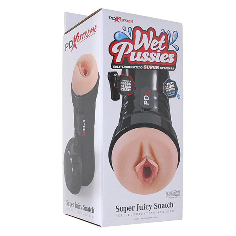 Мастурбатор-вагина 21,1см в тубе PipeDream PDX Extreme Wet Pussies Super Juicy Snatch Stroker in Light RD44121