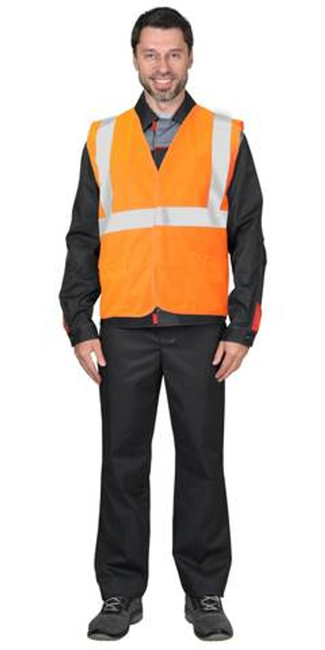 Жилет сигнальный SIRIUS кл.2, 3 СОП (трик.120 гр/м2, карманы) оранжевый