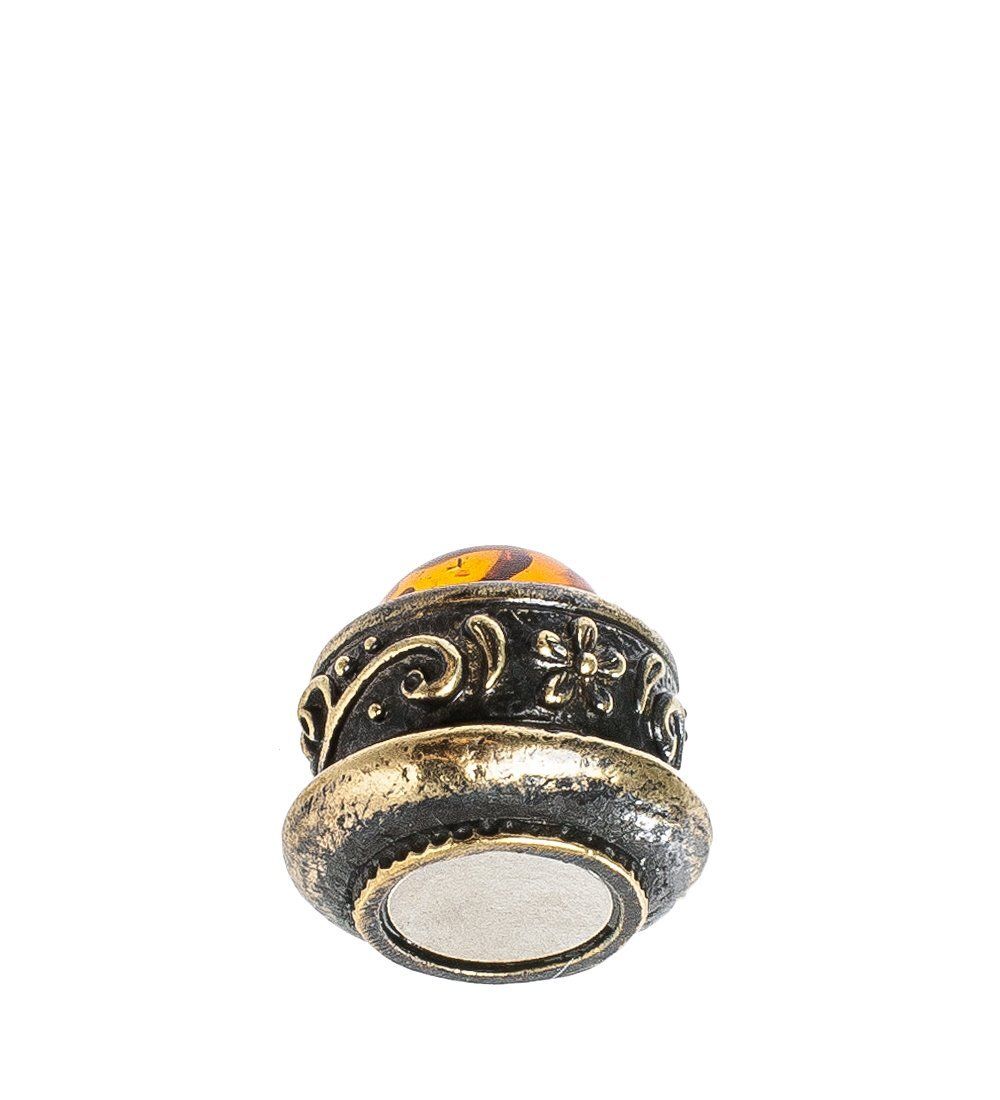 AM-1107 Магнит «Чашечка маленькая» (латунь, янтарь)