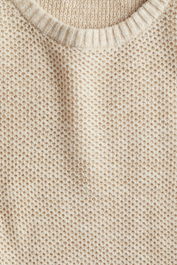 H&M Текстурированный вязаный свитер ,бежевый