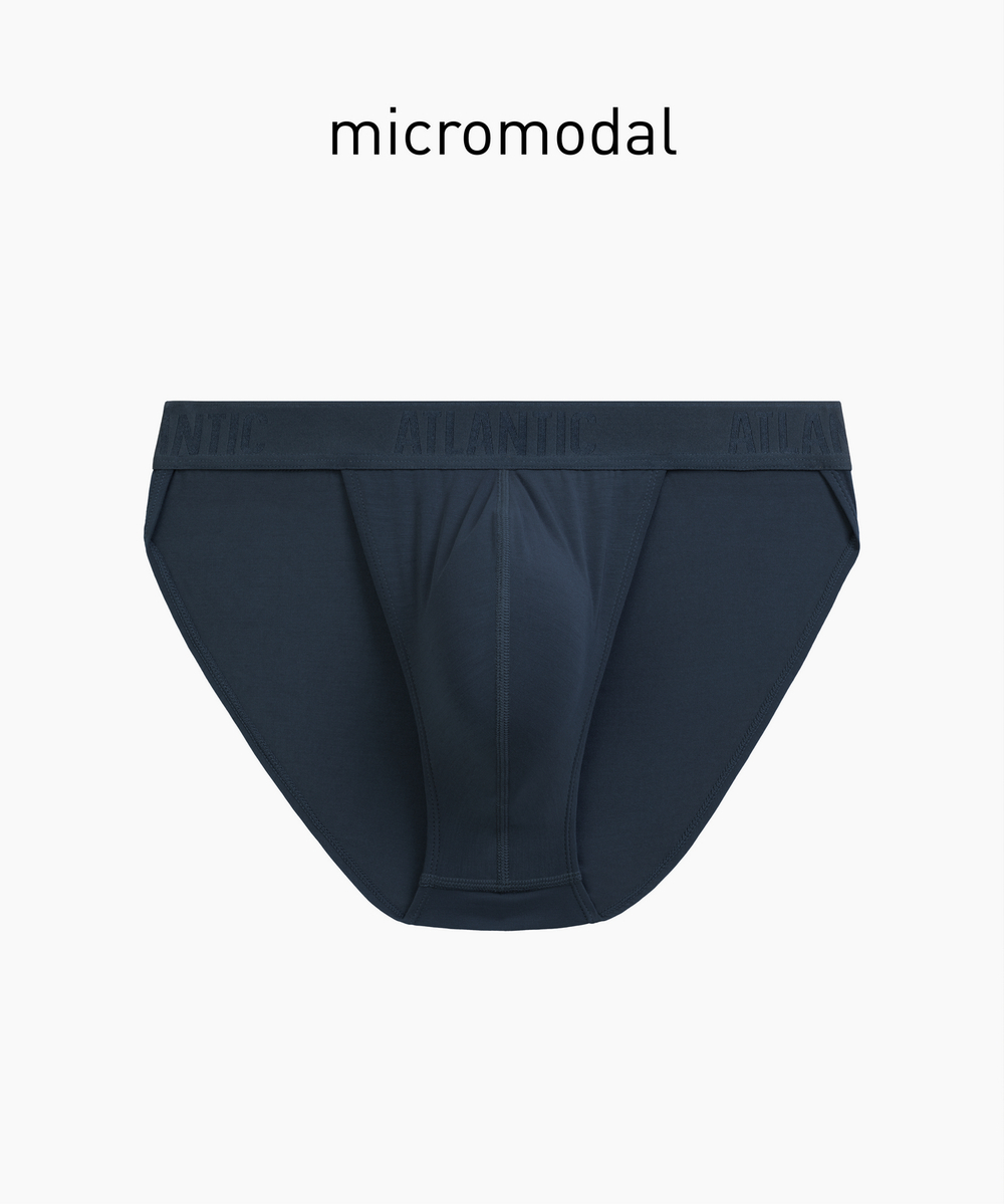 Мужские трусы слипы танга Atlantic, 1 шт. в уп., микромодал, сине-зеленые, MP-1591