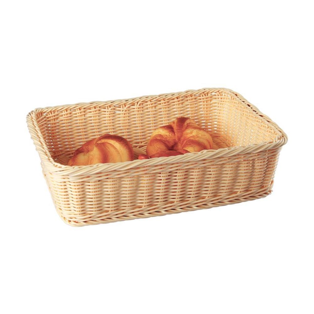 Корзина для хлеба и выкладки 37,5*28,8 см h9 см плетеная ротанг бежевая SUNNEX